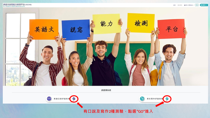 英語說寫能力檢測平台測驗教學圖片