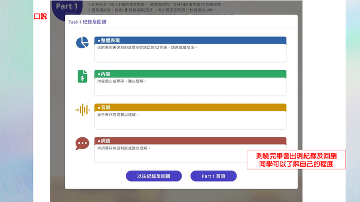 英語說寫能力檢測平台測驗教學圖片